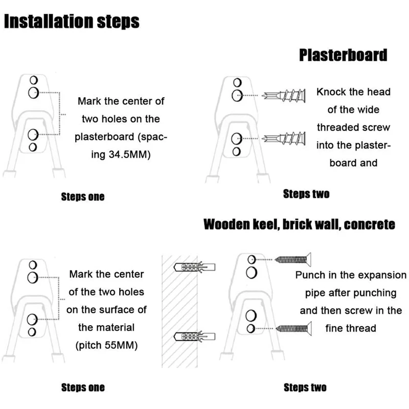 

Garage Storage Utility Hooks,Garage Garden Tool Organizer,Steel Wall Mount Hooks, Large Garden U Hooks 2 Pack