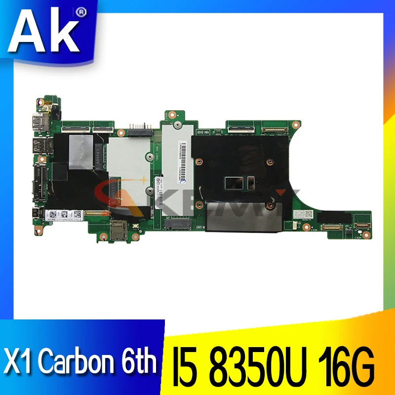 

for Lenovo ThinkPad X1 X1 Carbon 6th Laptop Motherboard EX480 NM-B481 FRU;01YR219 01YR215 01YR235 CPU:I5 8350U 16G