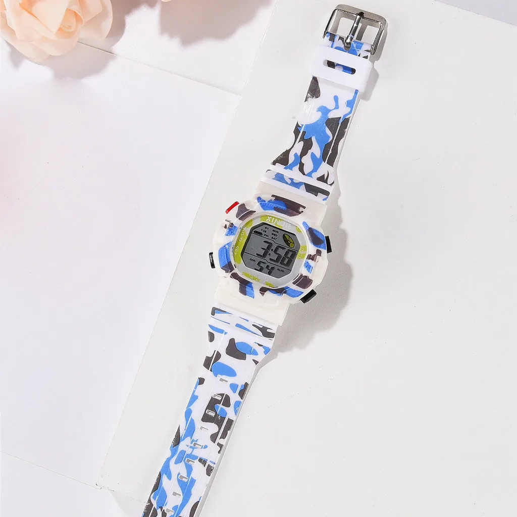 Водонепроницаемые Детские часы 30 м для мальчиков, детские часы, камуфляжные Часы montre enfant reloj nimino digital montre enfant garcon