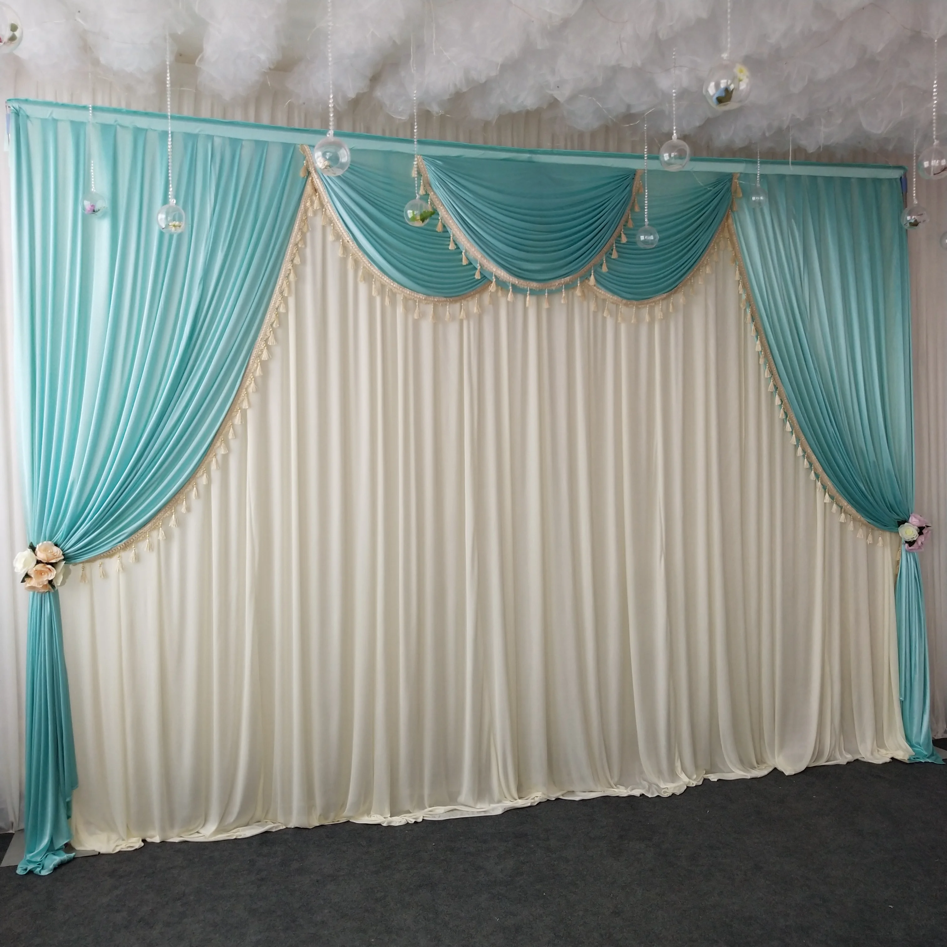 3 м на 6 ледяной Шелковый свадебный фон драпировка для свадебного занавеса