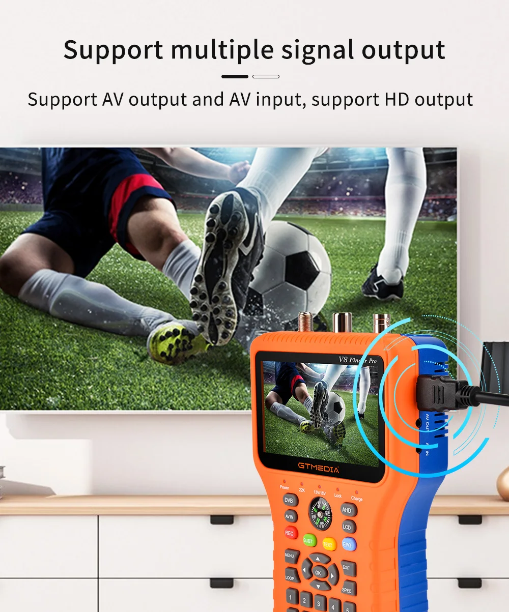 Новый счетчик GTMEDIA V8Finder Pro спутникового сигнала S2X/S2/S/T2/T/C автоматическое расчет