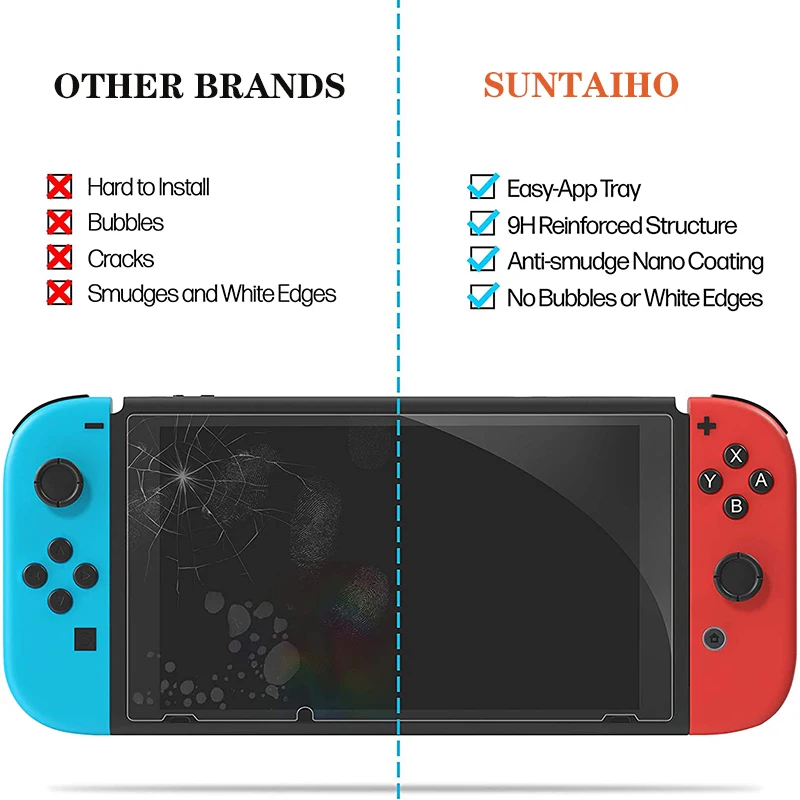 3 шт. небьющееся Высокопрочное закаленное стекло для Nintendo Switch NS защита экрана на