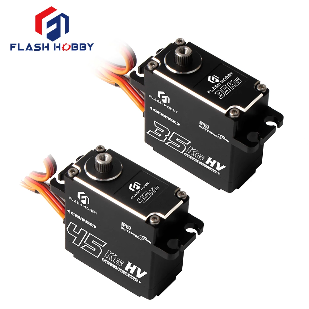 M35CHW Водонепроницаемый 180 градусов 35 кг/45 кг большой крутящий момент цифровой мотор без сердечника сервопривод алюминиевые металлические шестерни 25T рычаг для радиоуправляемого автомобиля