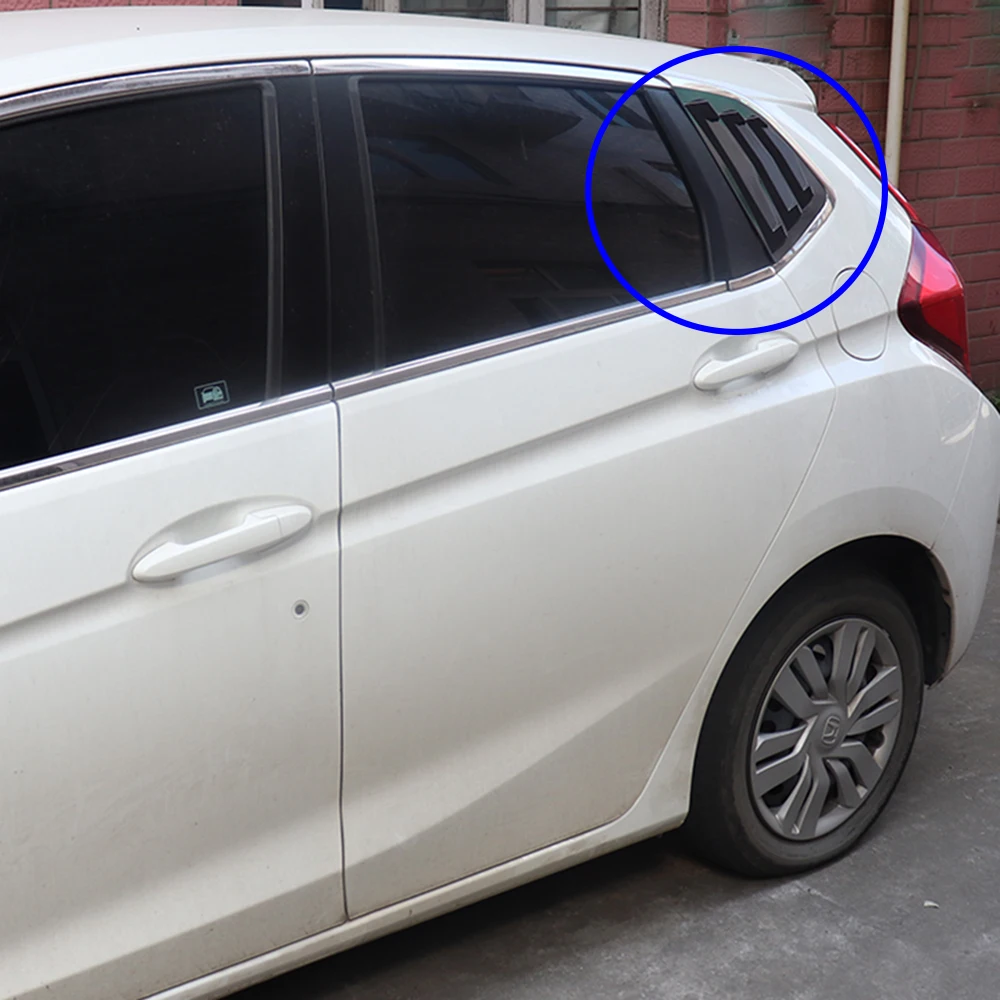 Четверть окна жалюзи задний спойлер панель для Honda FIT GK5 джаз хэтчбек- украшение капота вентиляционная наклейка 2 шт./набор
