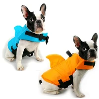 pet dog life jacket safety clothes life vest with fin collar harness saver pet dog swimming preserver summer swimwear orange blu