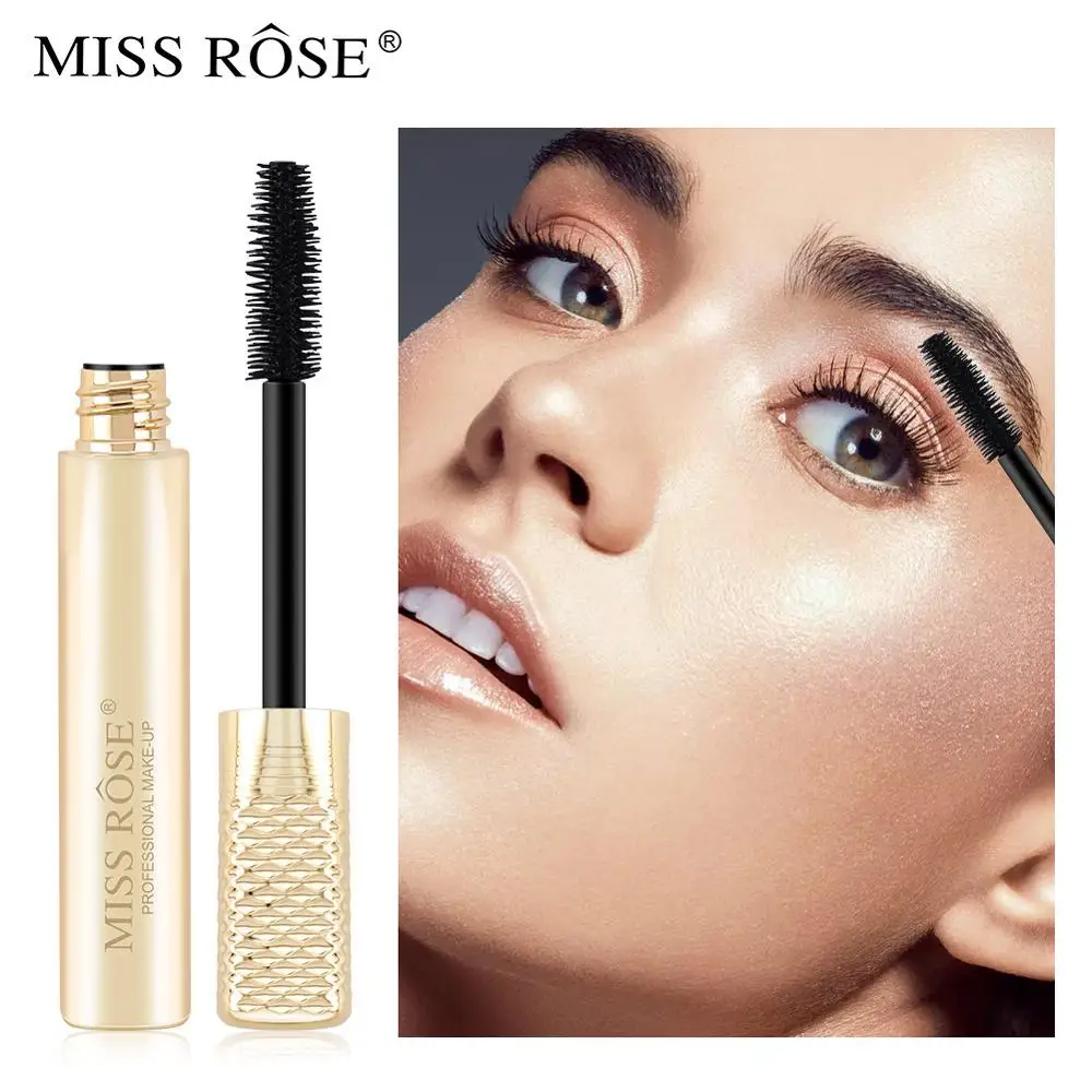 Black lash mascara Silicone Brush Head 4d silk fiber Eyelash Mascara Makeup 3D Lengthening Curling Thick Extension Waterproof |