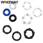 WAKEWAY 3 шт.компл. силиконовая Прозрачная фотоблестящая оболочка для мужчин с длительной эрекцией