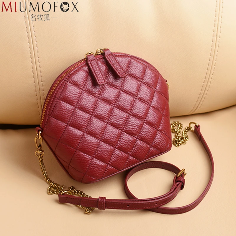 

New Fashion Lady Bag Brand Diamond Lattice Genuine Leather Handbag High Capacity Shoulder Crossbody Bag for Women Messenger Bags