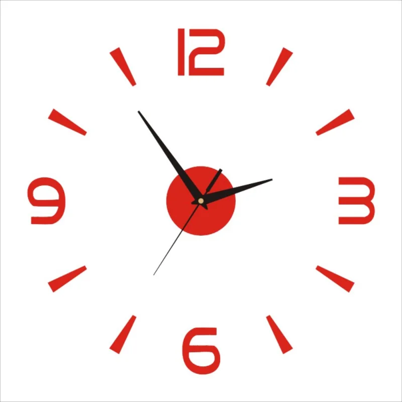 AS show Wall Clock Digital Watch Home Clocks Living Room Sticker Home Decor Relojes Adhesivos Decorativos Para Paredes - Цвет: AS show