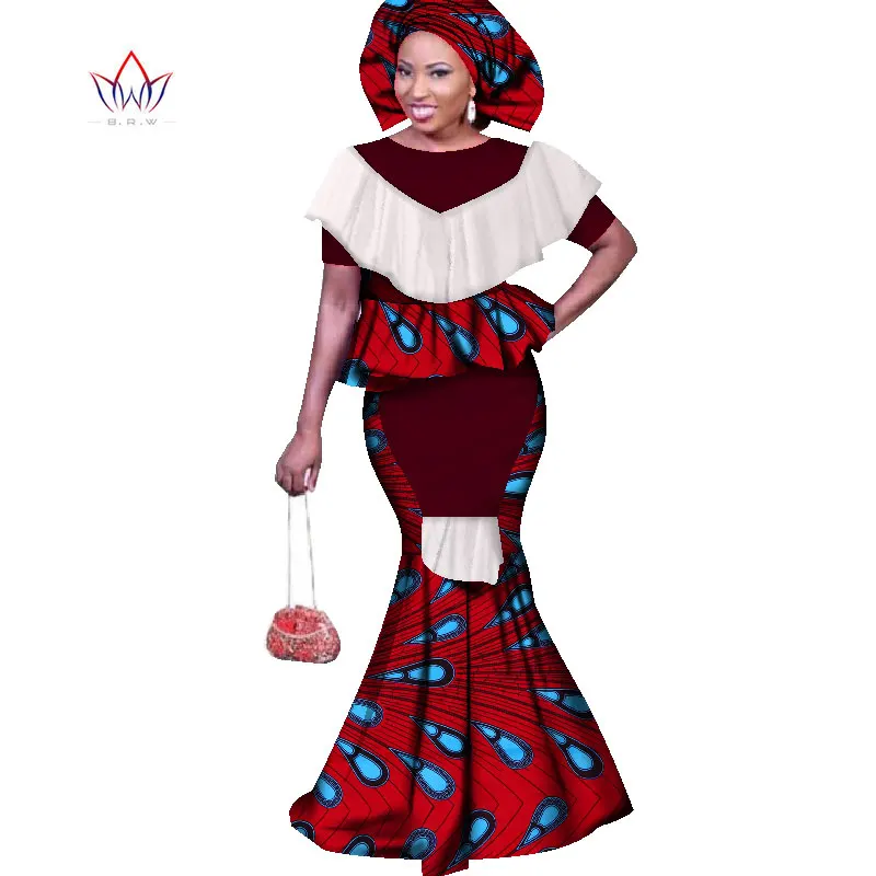 Женское платье с круглым вырезом длинное в африканском стиле размеры до 6xl WY1683 |