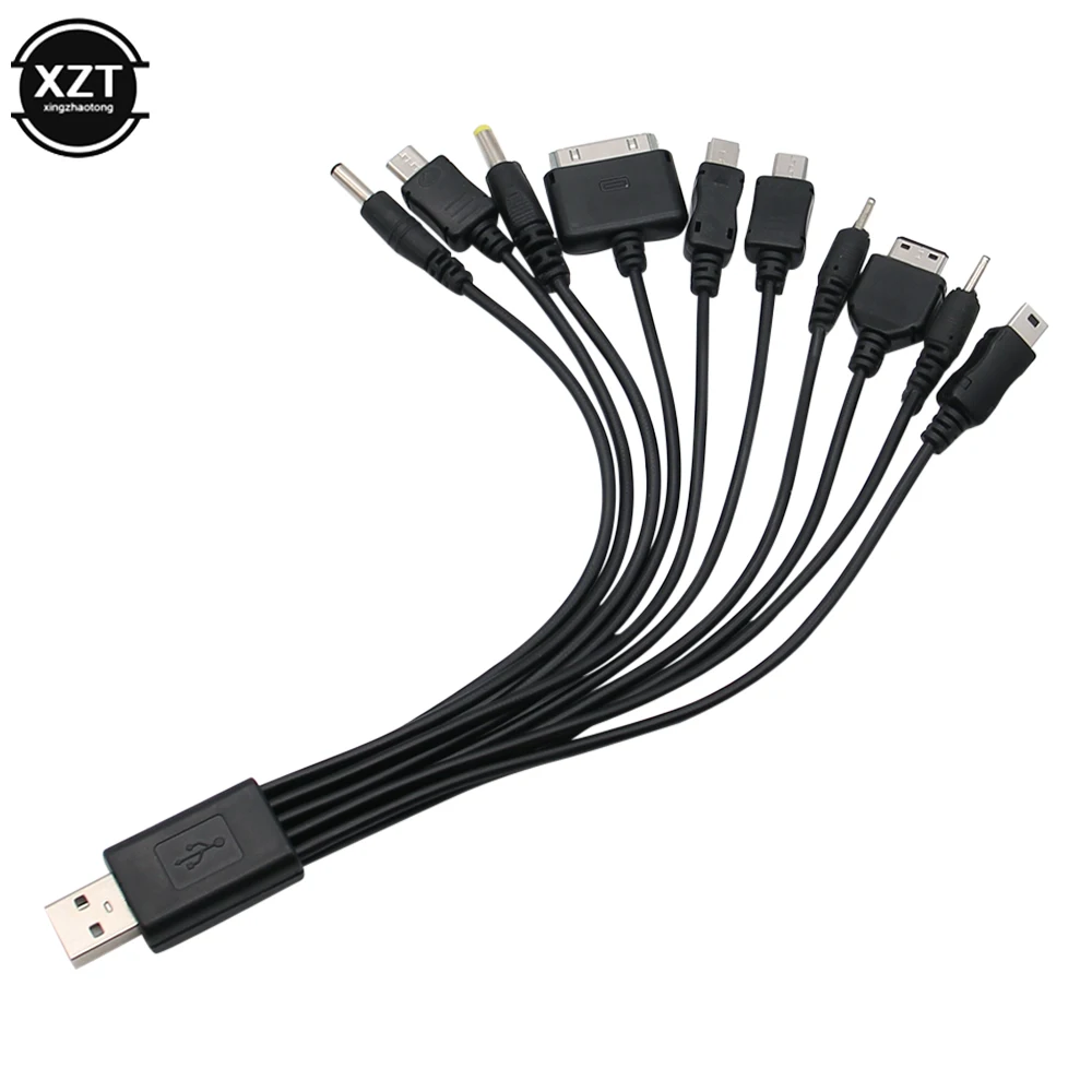 Новинка 1 шт. 10 в Micro USB мульти зарядное устройство usb кабели для мобильных