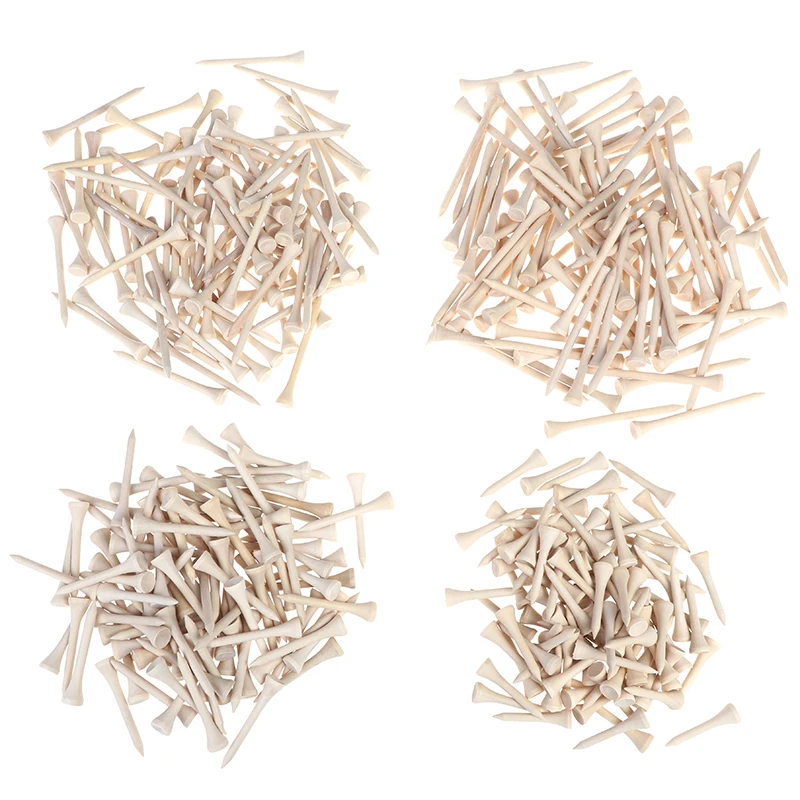 

100pcs/pack Tees Golf Tees 4.2cm/5.4cm/7.0m/8.3cm Wooden Golf Tees High Quality Golf Wood Tees
