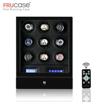 frucase watch winder box 9 automatic watch display case with lcd touch screenremote controlled light