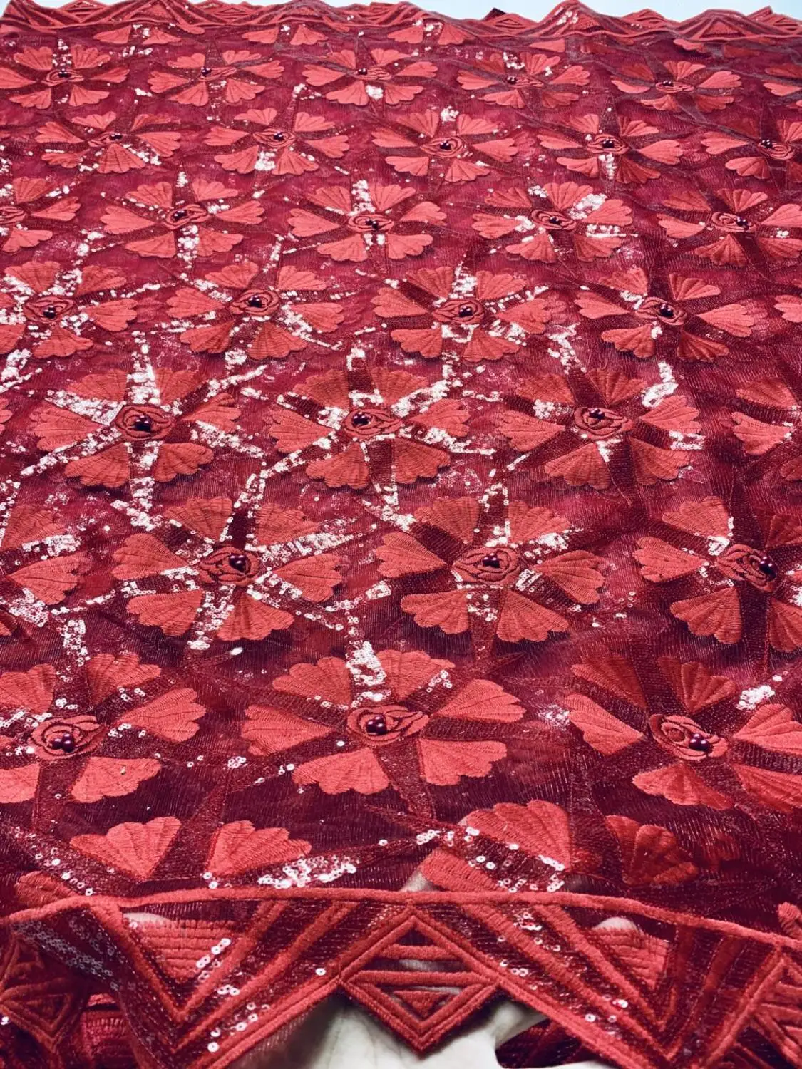 2020 Высококачественная африканская кружевная ткань с пайетками французская