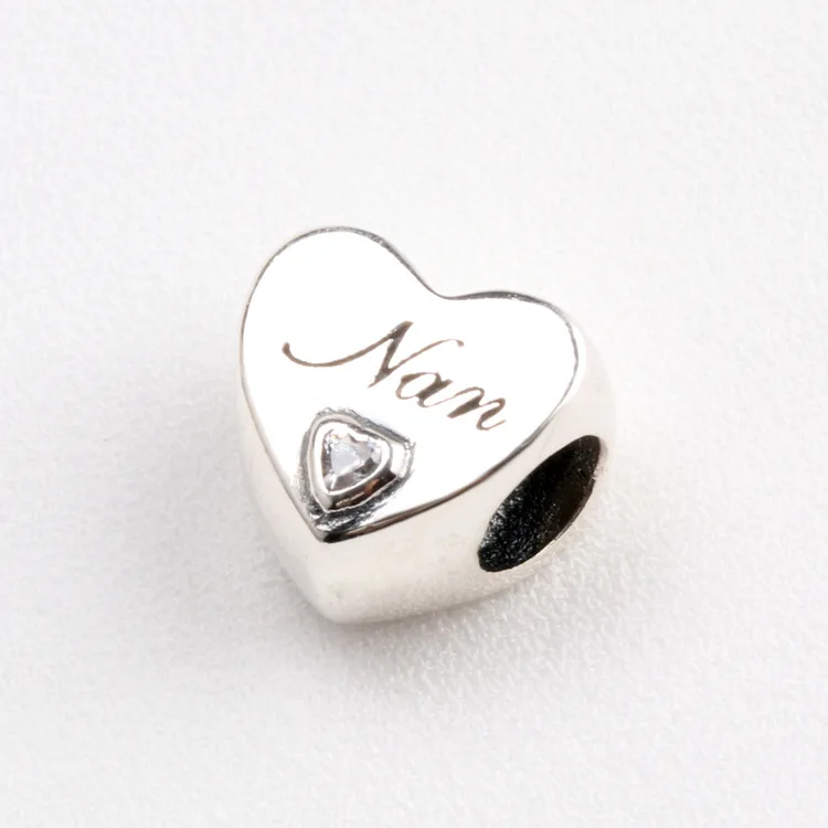 

Bewill Valentine's Day S925 Sterling Silver Sublime Heart-shaped zircon beads Fit Original Bracelets Women Jewelry Gifts