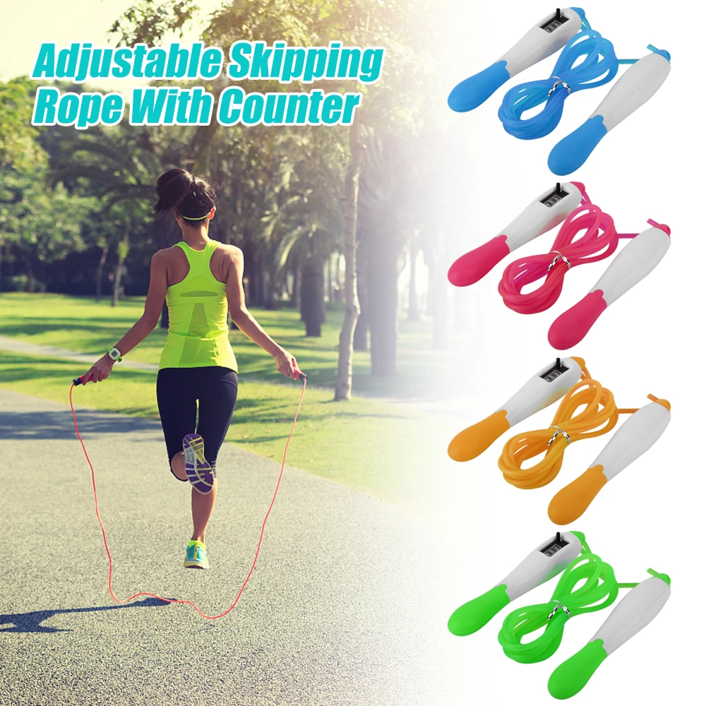9.8ft Adjustable Jump Rope with Counter Skipping Fast Speed Counting for Home Fitness Training | Спорт и развлечения