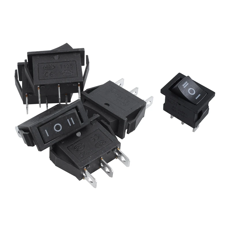 5 шт. x AC 10A/250V 15A/125V 3 Pin SPDT ВКЛ ВЫКЛ положения переключатель лодки и 1x 250V/6A
