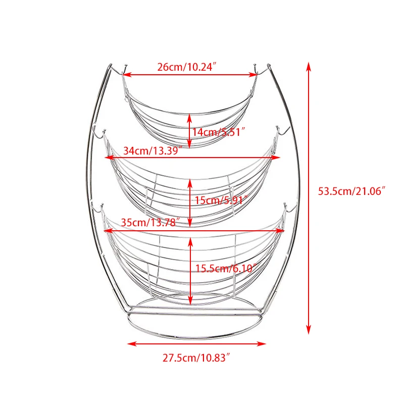 

Tieyi Fruit Basket Removable Double-deck Fruit Pot Fruit Plate Receiving Basket Fruit Cradle Living Home Kitchen Accessories