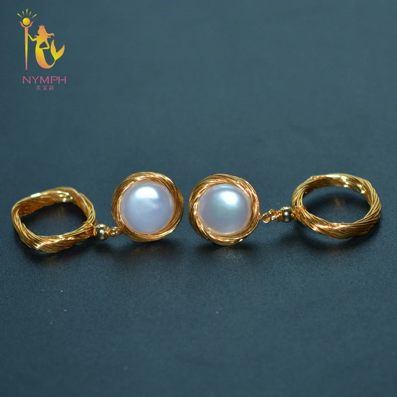 [NYMPH] Изящные Ювелирные изделия A &amp B длинные серьги с кисточками и жемчугом