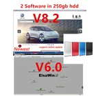 Лидер продаж 2021 Elsawin v6.0 с электронным каталогом запчастей E T K 250 для VW + AUDI + SE  AT + SKO  DA программное обеспечение для ремонта автомобиля на жестком диске ГБ