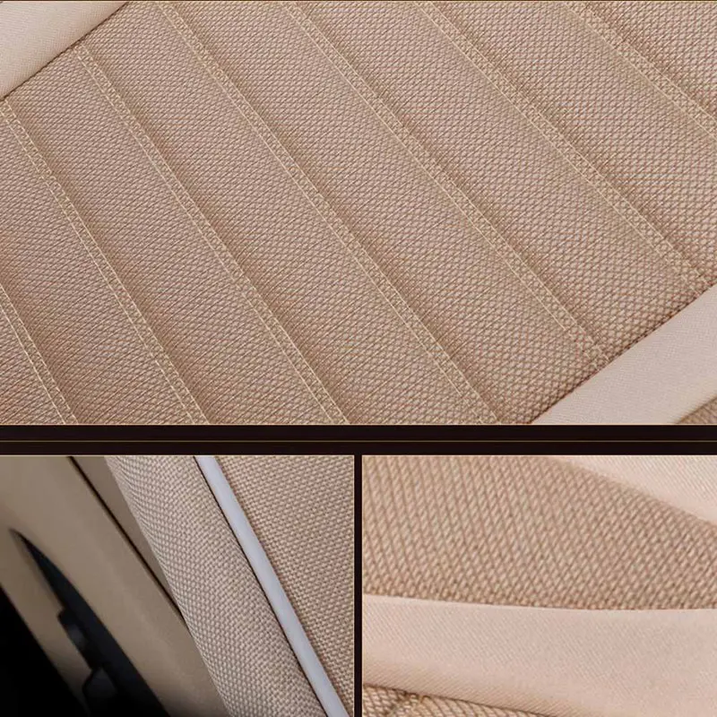 

Car Seat Cover Ultra-Luxury Car Seat Protection Flax Cushion Seasons Universal Breathable For Most Four-Door Sedan & SUV