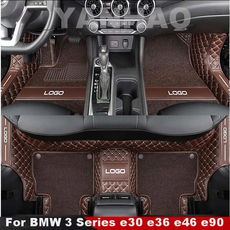 

Автомобильные роскошные напольные коврики для BMW 3 серии e30 e36 e46 e90, водонепроницаемые автомобильные напольные коврики, автомобильные аксессуары, интерьерные части