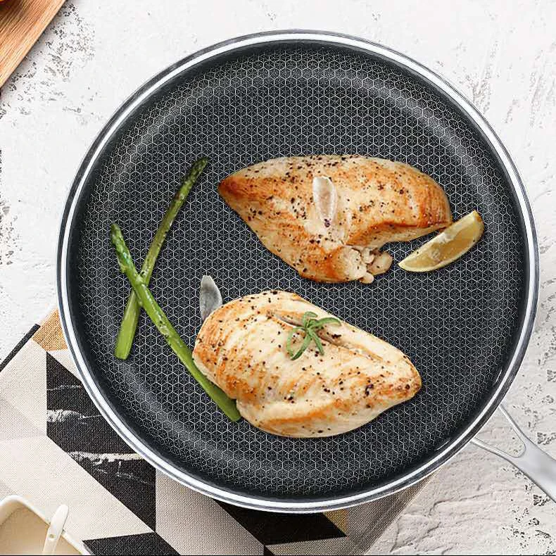 304 многофункциональная Сковорода из пищевой нержавеющей стали сковорода ВОК