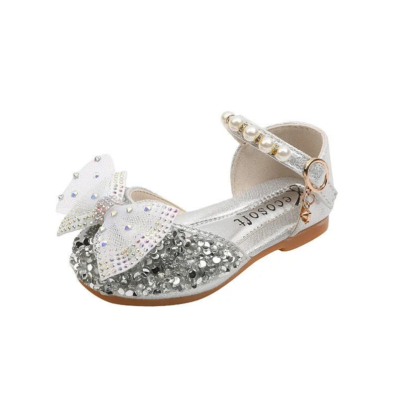 Children's Butterfly Sandals 2022 summer New Girls Lovely Princess Soft Bottom Shoes Kids Rhinestone Performance Party Sandals