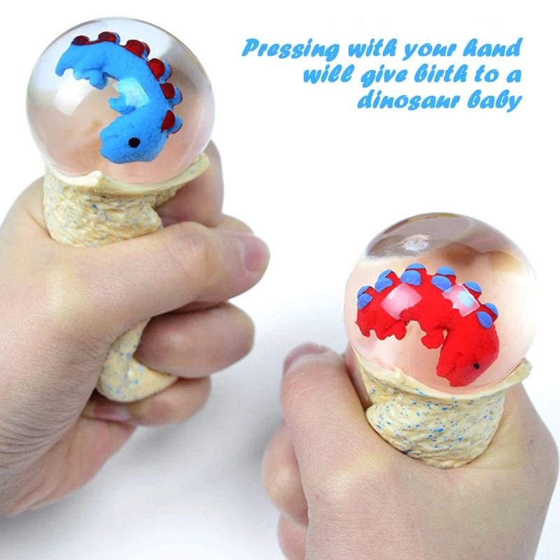 4 шт./кор. яйцо динозавра pinch будет счастливое детство: маленькая игрушка Сожмите
