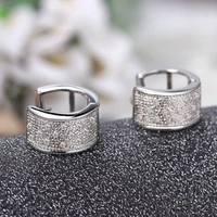 meyrroyu 925 sterling silver ladies couple wedding round zircon earrings fashion temperament jewelry gift accessories