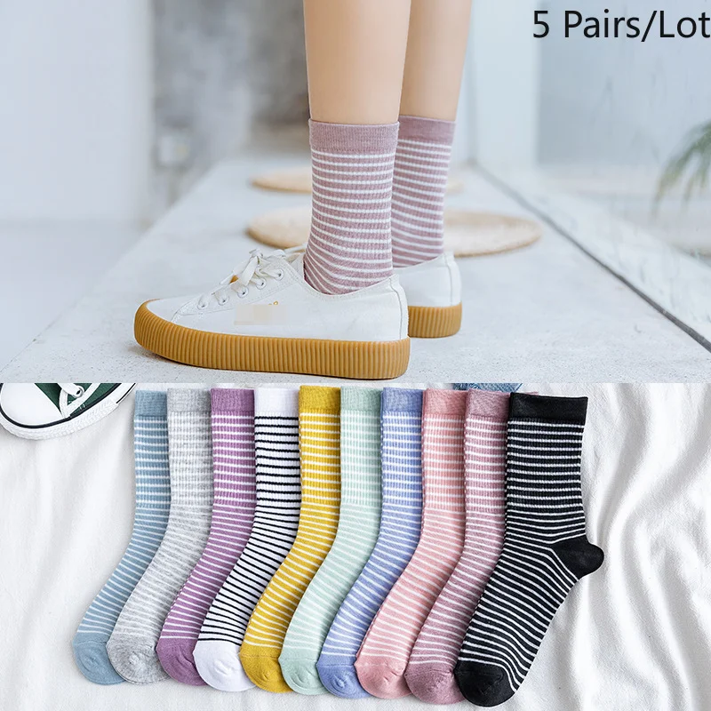 

Spring/Summer New Girls' Cotton Socks Women Loose Socks No Pilling No Ball Fitting Stockings Multiple Colors to Choose Fashion