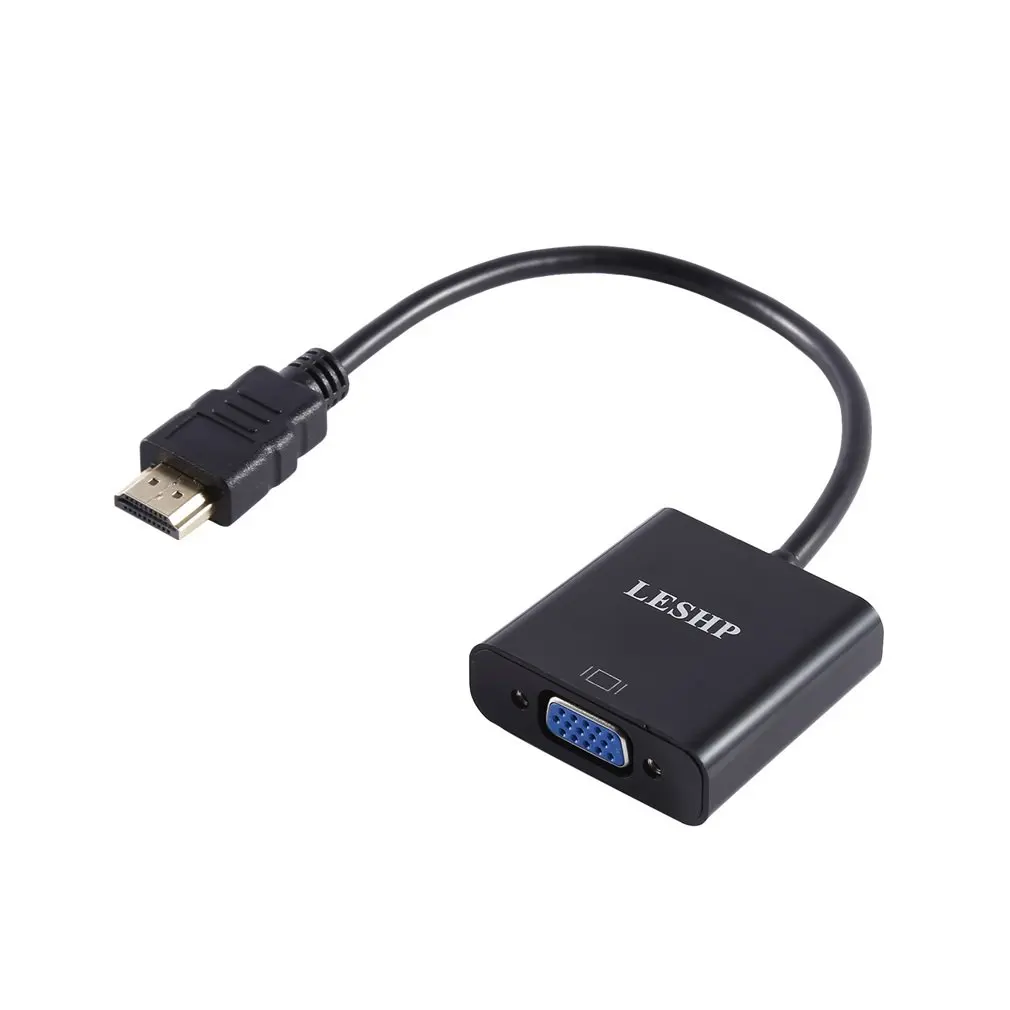 Черный 1080P HDMI в VGA конвертер адаптер кабель с 3 5 мм аудио видео разъем для ПК