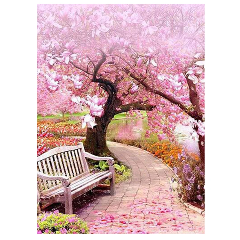 Набор для алмазной вышивки «цветок вишни», Набор для вышивки крестиком 5D, мозаика «сделай сам», украшение для дома, FC583