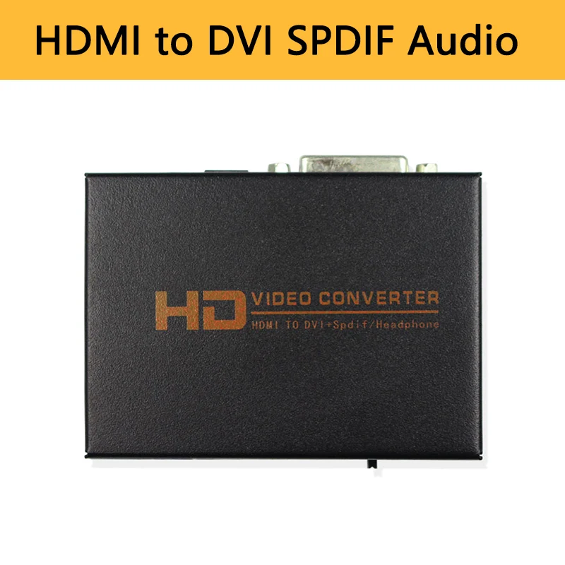 

HDMI to DVI Audio Extractor Converter Digital to Analog with SPDIF Toslink Optical 3.5mm jack out Adapter