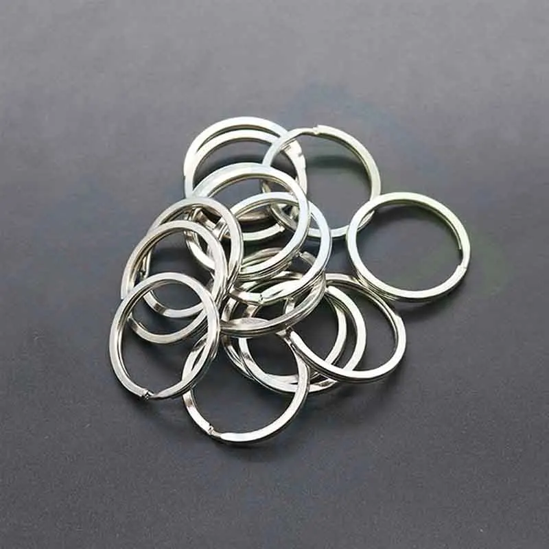 Брелок KEYTOOL 100 шт./лот из нержавеющей стали железный круглый металлический брелок