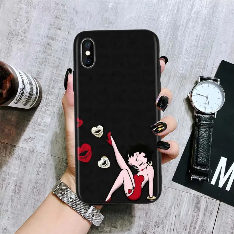 Betty boop винтажный черный чехол для телефона huawei mate 30 20 10 P30 P20 P10 Pro Lite P Smart Z роскошный Coque Shell