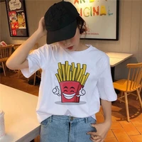 chips hamburger fast food women t shirt 90s aesthetic tshirt vintage harajuku t shirt casual short sleeve womens t shirt