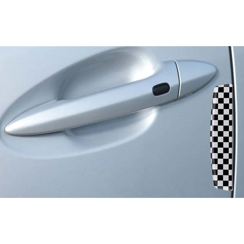 4 шт./компл. защитные щитки для края автомобильной двери Черно белая наклейка