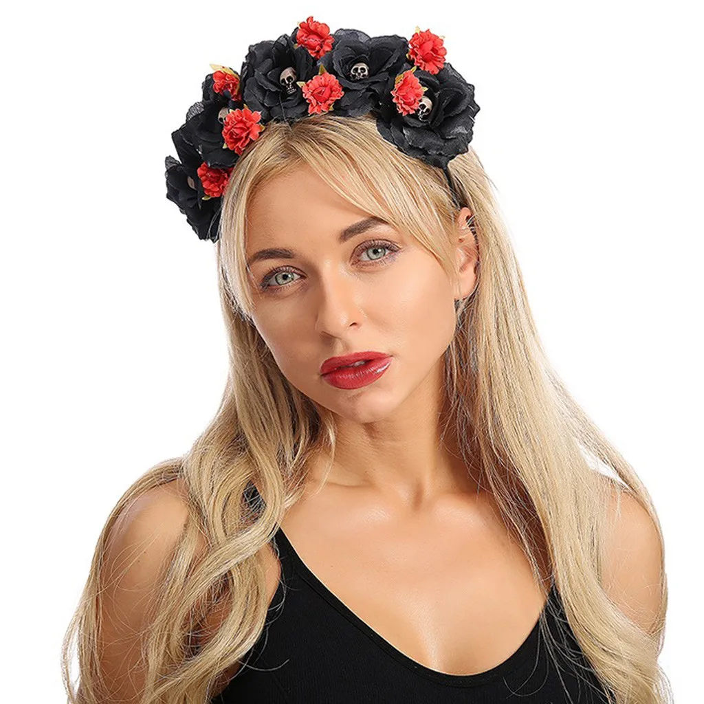 

Headband Elastic Polyester Adjustable Rose Flower Hair Bands Festival Hair Accessories Sweet Cute Beautiful Headbands For Women