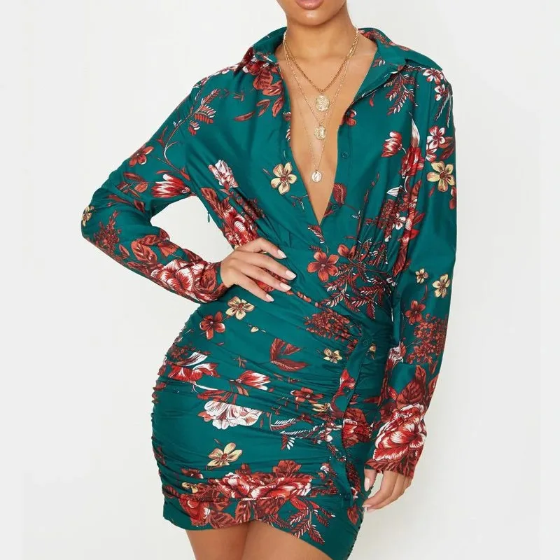 Женское платье EAGLEWOLF осень 2020 новое женское рубашка на пуговицах|Женские платья| |