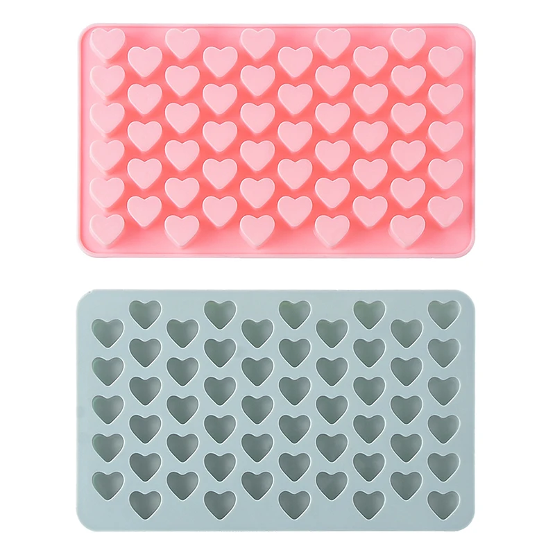 

Silicone Chocolate Molds with Happy Birthday Cake Decorations Non Stick Mini Heart Chocolate Ice Jelly Mold DIY Baking Mould
