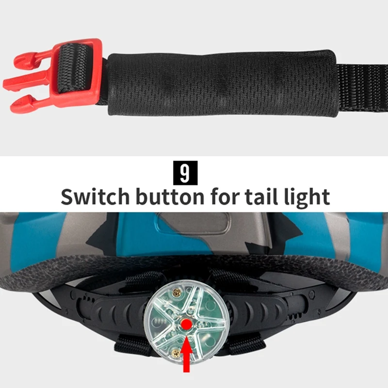 

KINGBIKE/BAT FOX Mountain Bike Helmet MTB For Men Women Adults Bicycle Helmets With Rear And Rear Warning Lights