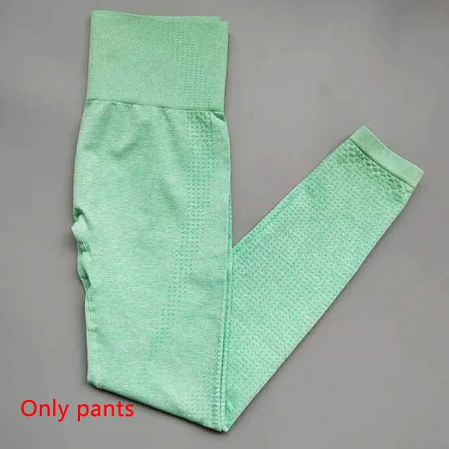Green Pants 2 шт. бесшовный Набор для йоги Женская одежда для фитнеса спортивная женская спортивная одежда леггинсы для спортзала+ мягкий пуш-ап спортивный бюстгальтер спортивные костюмы для бега - Цвет: Green Pants