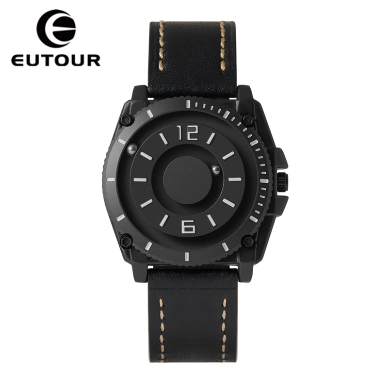 

Часы наручные Eutour Мужские кварцевые, спортивные модные с магнитной застежкой, с резиновым кожаным ремешком, оригинал