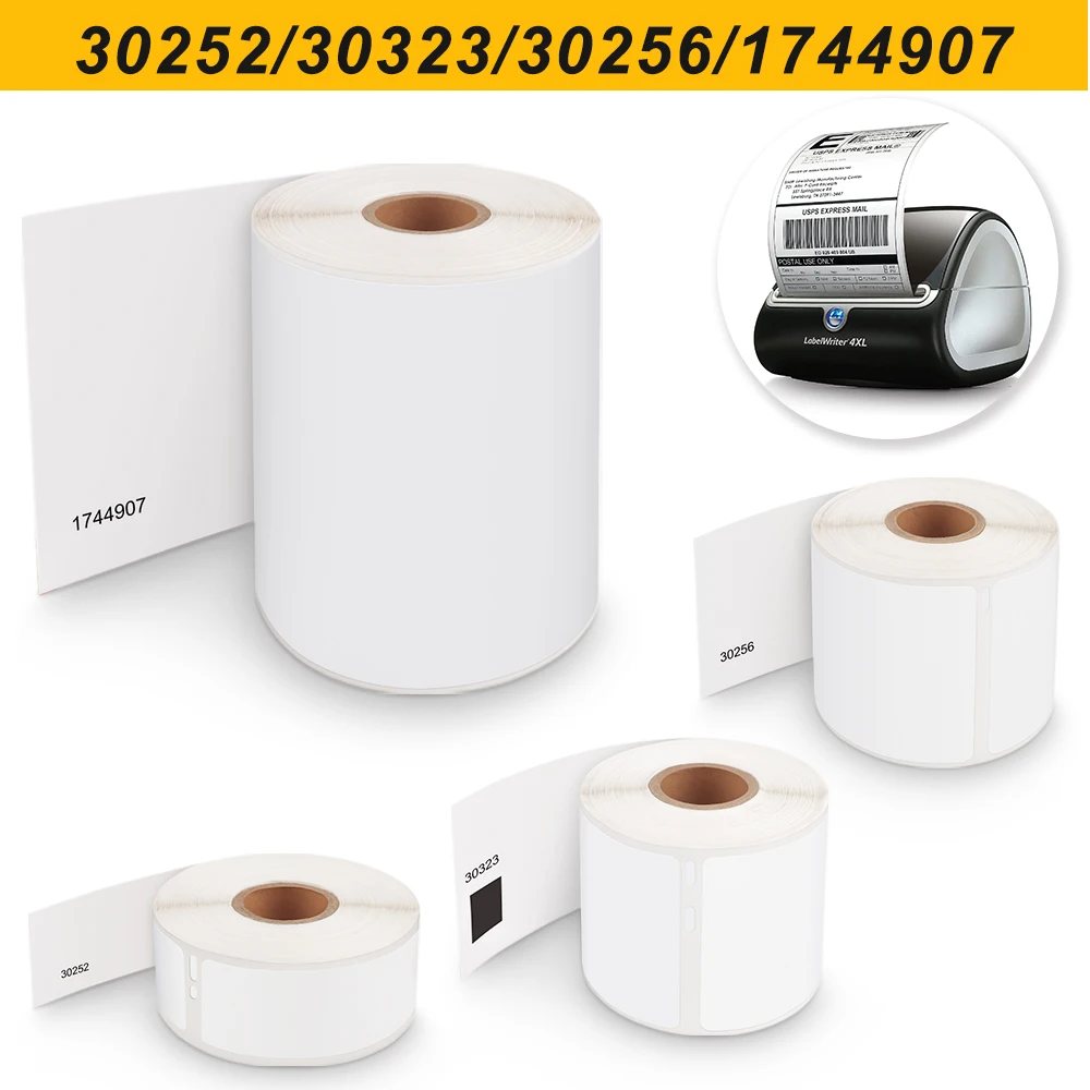 

1Roll Thermal Label Roll Paper 30252 30323 30256 1744907 Compatible for Dymo LabelWriter 450Turb 4XL 450 Duo 400 Turbo Pirnter
