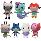 Кукольный домик Gabbys, плюшевая игрушка меркэт, Мультяшные мягкие животные, Русалка, кошка, плюшки, аниме куклы, подарки для детей на день рождения, 25 см