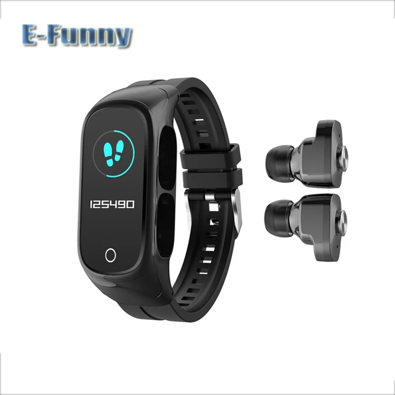 

N8 Smart Watch 2 In1 Multifunctional Wireless TWS Bluetooth Earphone Bracelet Fitness Tracker Wristband Headset For Men Women