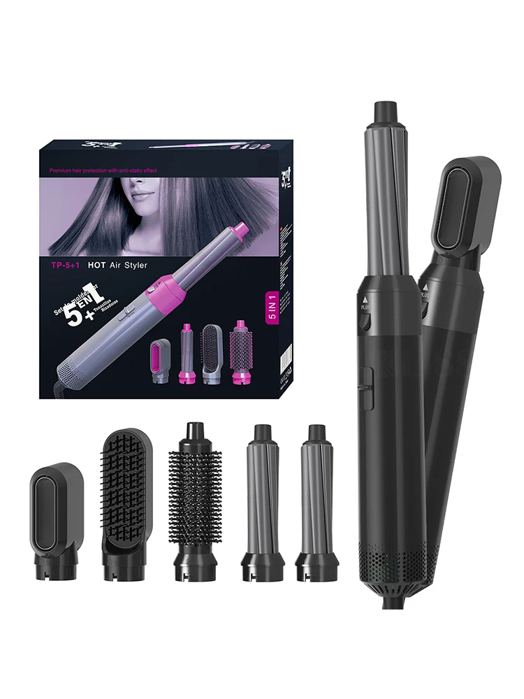 

Профессиональный фен 5 в 1, электрическая щетка для горячего воздуха, инструмент для укладки волос