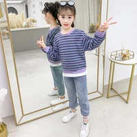 girls suits sweatshirts%c2%a0 pants sets kids 2021 cool spring autumn cotton long sleeve high quality teenagers sport tracksuits out