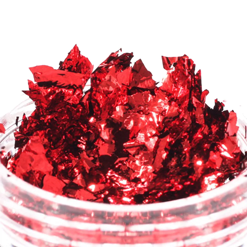 1 * мерцающая пудра для украшения ногтей Новый маникюр Фольга блестящий порошок